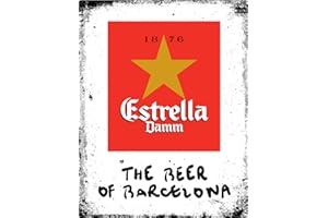 Lewistons-Of-London Estrella Damm Beer Lager Spagna Barcellona ispirato Vintage Retro Man Cave Bar Pub Shed Novità Regalo Decorazione da Parete in Metallo