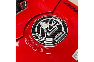 Resin Bike Aufkleber für Motorrad Kompatibel mit Ducati Panigale V4 und V4S 2018 2022. Tankdeckelschutz vor Stößen und Kratzern. 3D-Harzklebstoff Hergestellt in Italien - Stickers