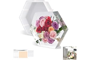 VOMKELA Silikonformen Epoxidharz Groß,Epoxidharz Formen,Resin Silikonform,Geometrische Formen für Harz Handwerk, Buchstütze Form, DIY Home Decor, Harz Kunstwerk(Sechseckige Resin-Formen)