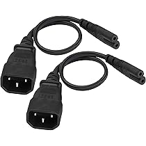 Pack 5 Unidades - Adaptador EU A IEC320 C7 (90 Grados) | Para Portátiles, Lámparas, Altavoces | Enchufe Europeo