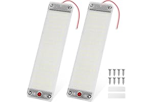 Thlevel 108 LED Car Interior Light 12V to 85V 12W Universal Bright with ON OFF Switch for Caravan Truck Camper Van 2PCS