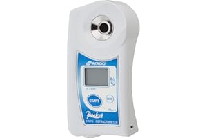 ATAGO Brix Refractometer, PAL-1, Hand-held refractometer for Fruits, Beverage, Cutting fluid, Beer, Wine, with wide range of Brix 0 – 53%