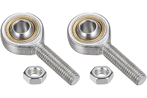 QUARKZMAN 2 Pezzi Sa8T/K Cuscinetto a Snodo da 8 Mm M8x1.25 Filettatura Maschio Destra, Giunti Autolubrificanti Dell'Estremità Dello Stelo con Controdado