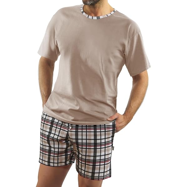 Sesto Senso Lot De 2 Pyjamas Homme Long Et Court En Coton