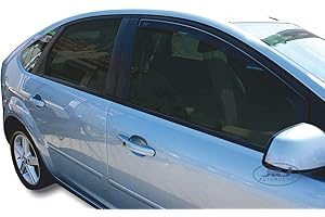 ‎J&J AUTOMOTIVE J&J AUTOMOTIVE | Windabweiser Passend Für Focus 2, Limousine, Schrägheck 2005-2010, Heko Regenabweiser, Getönt, Set 2-Teilig, Vorne, Aerodynamisch
