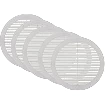 Vent Systems Griglia Di Ventilazione Da 100 Mm - 5 Pezzi - Copertura Bianca Per Tubo Di Ventilazione Con Attacco Circolare – Feritoie Di Ventilazione Con Zanzariera – Griglia HVAC Per Interni - 3