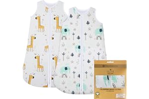 LILLY BELLY Lilly B. Unisexe 2,5 tog Gigoteuse pour bébé 6-18 Mois pour Toutes Les Saisons 100% Coton Sac de Couchage en Mousseline 6-18 Mois Doux, Confortable et Respirant pour Votre bébé (étoile)