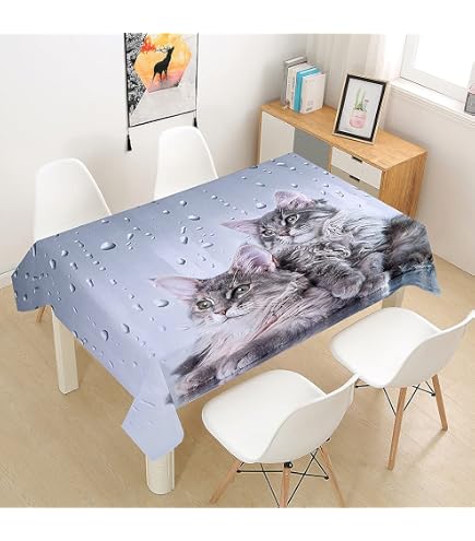 Morbuy Wasserdichte Tischdecke Mit Drachen-Motiv – 140x220 Cm, Polyester, öl- Und Pflegeleicht Für Outdoor & Indoor