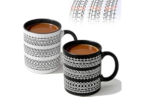Uppsättning av 2 kaffekoppar med dolt budskap (350 ml), rolig keramisk tryckkopp, sarkastisk kaffemugg som en rolig present t