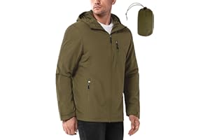 33,000ft Imperméable pour Homme, Veste de Pluie Ultra-légère Coupe-vent, Respirante et Compressible avec Capuche - Running Et Cyclisme