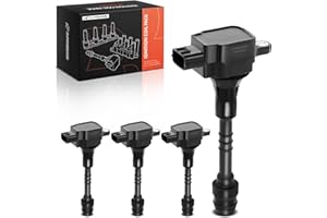 A-Premium Ignition Coils Set for Nissan Sentra 2002-2006 1.8L QG18DE, OE Replacement, 4-Piece, Fits 22448-6N000, 22448-6N015, UF-351