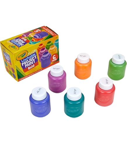 Crayola Kit de peinture pour empreintes digitales 3 tubes de peinture 10 feuilles de papier lavable