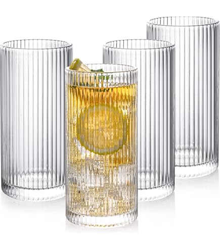Verres à Spiritueux Nude Finesse Hiball - Lot De 6, 45cl, Design Ron Arad - Cristal Transparent