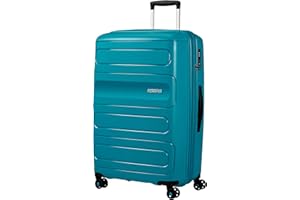 American Tourister Sunside Valise & Trolleys, L (77 cm - 106/118 L), Turquoise (Totally Teal), L (77 cm - 106/118 L), Valise et Chariots