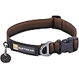 RUFFWEAR Front Range Collar, Medium Dog Collar with Aluminium V-Ring, Adjustable Length Pet Dog Collar, Comfortable Soft Fabric, Animal Collar with Dog Lead Attachment Ring, 36-51cm, Moonlight Fade