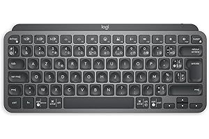 Logitech MX Keys Mini Minimaliste Clavier Sans Fil Illuminé, Compact, Bluetooth, Rétroéclairé, USB-C, Compatible Apple macOS, iOS, Windows, Construction métal - Clavier Francais AZERTY, Gris foncé