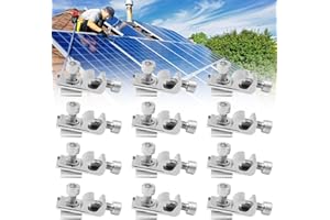 12 Stück Boden Erdung Lug Standard Solarpanel, SKJJL Zubehör Solarmodul Halterung, Pv Modul Halterung, Solar Montage System, Solarmodul Halterung für Wohnmobile Dächer Wände Dachinstallationen