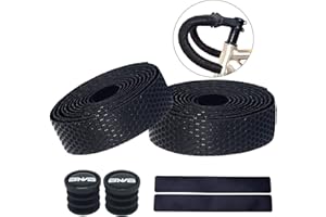 PLATTBK Road Bike Handlebar Tapes Breathable Non-Slip Shock-Absorbent Bicycle Bar Tape,Black