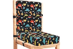 CAVWVTYU Asiento Elevador para Niños, Asiento Elevador Infantil Cojines para Tronas para Bebé de Lavable y Ajustable Elevador de Asiento para Silla de Comedor