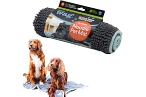 Henry Wag Pet Noodle Mat - Soft & Highly Absorbent Microfibre, Muddy Pet Accessories, Quick Drying - Designed for Dogs - 3 sizes