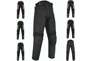 VASTER MOTO Pantalones de Moto para Hombre con protección Pantalones de Motociclista de Tejido Cordura Impermeable con protección de Caderas y Rodillas