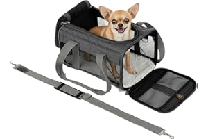 Sherpa Transportín para Mascotas de Lujo, Aprobado por aerolíneas y garantizado a Bordo, Color Gris carbón, pequeño