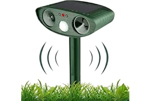 RUTIDA Repulsif Chat Exterieur, Répulsif Chat Ultrason, Repulsif Chat Solaire, Étanche Répulsif Ultrason Anti Rongeurs avec Détecteur de Mouvement pour Chats Chiens Souris Ratons Animaux Sauvages