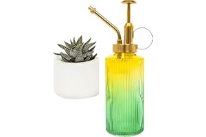 THE USEFUL CO. Useful Co. Yellow & Green Glass Plant Mister for inside, Mister for Plants, Plant Sprayer Mister, Decorative Plant Mister Spray Bottle with Adjustable Nozzle for indoor plants (230ml/ 7.8oz)