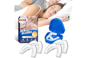 WAYMAYTECY 4 Pezzi Bite Dentale per il Digrignamento Notturno dei Denti,Bite Bruxismo Notturno Automodellante,Mouth Guard Teeth Grinding Modellabile,Bait Protezione Denti Notturno,Migliorare il Sonno