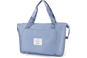 Borsone da viaggio pieghevole, AIMMIE Borsa sportiva da palestra Borsa da viaggio a spalla Weekender Borsa da notte per donna, Borsa da viaggio per aereo, Borsa da viaggio per ospedale da spiaggia