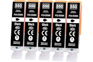 Yowell PGI-550 XL PGBK Druckerpatronen Kompatibel für Canon PGI-550XL PGBK Schwarz Patronen für Canon MX925 Druckerpatronen, für Pixma IP7250 IP7200 IX6850 MX925 MX725 MG5550 MG5650 MG7550 IP8750