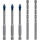 Bosch Professional 5-Piece Expert HEX-9/CYL-3 HardCeramic Drill Bit Set for Roof Tiles Diameter 6 mm Accessories Hammer Drill