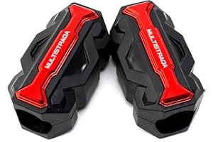 TEAUSA Ajuste for Ducati MULTISTRADA 950 1200/1260/S/ST V2 V2S V4 Rally V4S 2021 2022 Accesorios de Motocicleta protección de Parachoques de Motor (Color : Red)