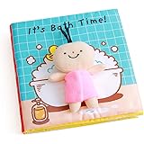 Raniaco Baby Books, My Quiet Books - It's Potty Time, Baby Books from Birth, 7 Pages with Small Doll, Soft Baby Book from 6 M