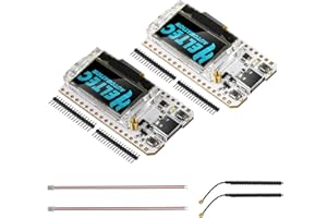 Diymore 2 pièces SX1262 Lora V3 pour ESP32 LX7 Dual-Core 2,4 cm Bluetooth OLED Bleu, kit Wi-FI de Type C 32 modules CP2012 IOT Carte de développement 868 MHZ-915 MHz