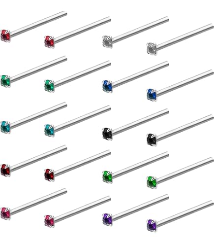 NICENEEDED 5 stuks neusringen ketting zilver, neusstuds neusgat ketting
