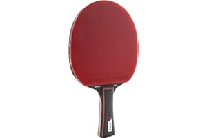JOOLA Raqueta de Tenis de Mesa Match Pro ITTF aprobada, 4 Estrellas, Negro/Rojo, 1,8 mm de Grosor de Esponja