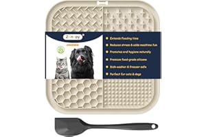 Zonopy Licking Mat for Dogs & Cats with Suction Cups, 1 Pack Square Dog Slow Feeder Lick Pat for Anxiety Relief and Boredom, Dog Toys to Keep Them Busy, Pets Grooming Training Bathing Mat