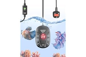 GLOWUP GlowuUp Submersible Aquarium Heater 50W, 50L Digital Fish Tank Heater with Thermometer Intelligent LED Temperature Display, Over-Temperature Protection, External Temp Controller, Thermostat for Betta