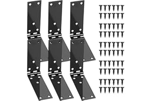 LIYIJIKEJI 6 Pz Nastro per Casse, Cerniera Cassapanca, Cerniere per Porte Resistenti, Cerniere Pieghevoli, Cerniera a Scomparsa, Cerniere Connettore per Mobili Scatole Porte in Legno Armadi (200 x 35 mm)