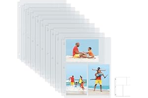 Photo Album Refill Sheets, 4 x 6 Inch Mixed Format, Heavyweight, Diamond Clear 3 Ring Photo Binder Page Refills, by Better Office Products, 600 Total Photos (100 Pack)