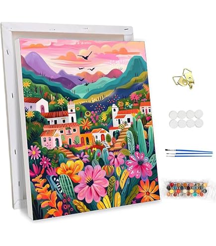 ZGQAMZ Pittura con i numeri per adulti Torre Eiffel Tela Acrilica Disegno a Colori Immagine Moderna Arte da Parete Decorazione Soggiorno 40*40CM