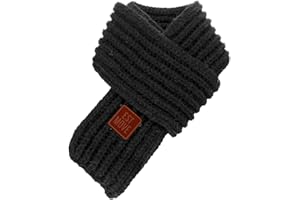 VOOVEN Kids Scarf, Autumn and Winter Warm Scarf, Solid Soft Knit Scarf, Little Boys Girls Toddlers Scarves