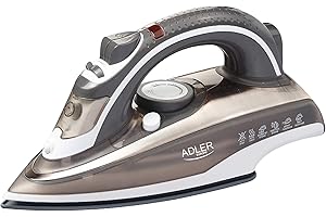 Adler AD-5030 Plancha de Vapor, 3000W, Suela Cerámica, Autolimpiable, Antical