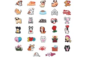 ZBHDEYG 32 sztuki dekoracji butów dla zwierząt, ozdoby z klamrą, kwiaty na buty dla psów i kotów, akcesoria do dekoracji, Taglia unica, Kauczuk Nylon