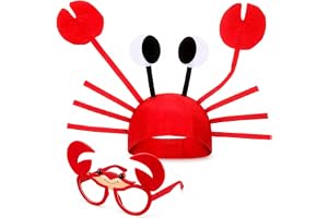 Gzwosux Funny Hat and Glasses Set, Novelty Party Hat Dress up Sunglasses for Cosplay Carnival Costume Accessories Photo Props 2 Pcs