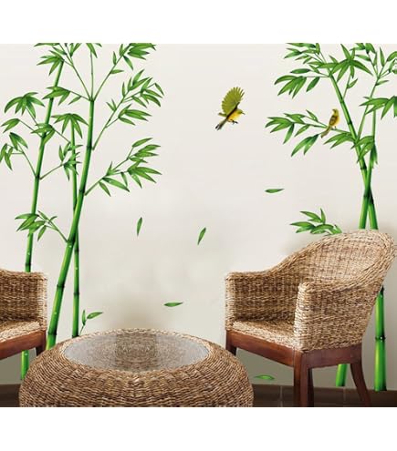tjapalo pk274 Wandtattoo Bambus Schilf Strauch Dekoration Wandaufkleber  Wandtattoo Wohnzimmer Bambus, : lindgrn, Gre: H140xB53cm : Amazon.de:  Baumarkt