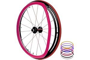 JKLAND Rollstuhl-Schiebefelgen-Abdeckungen, Hinterrad-Sport-Rollstuhl-Abdeckung, Silikon-Handschub-Abdeckung, verbessert den Grip und die Traktion (Color : B, Größe : 24 inches)