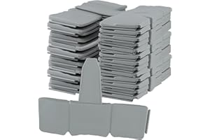 PINGEUI Grey Stone Effect Lawn Edging 7.5m, 30 Pack Garden Lawn Plant Border, Interlocking Cobblestone Edge for Flowerbeds, Patios, Driveways, Path