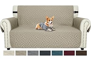 Ystyle Copridivano 2 Posti con Braccioli, Copridivano AntiGraffio Gatto, Copri Divano Universale, Copridivani Mobili Protector, Sofa Cover per Cani, Copri Divani Elegant, Cachi